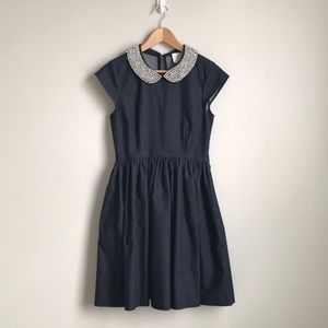 Kate Spade Kimberly Dress with Rhinestone Collar